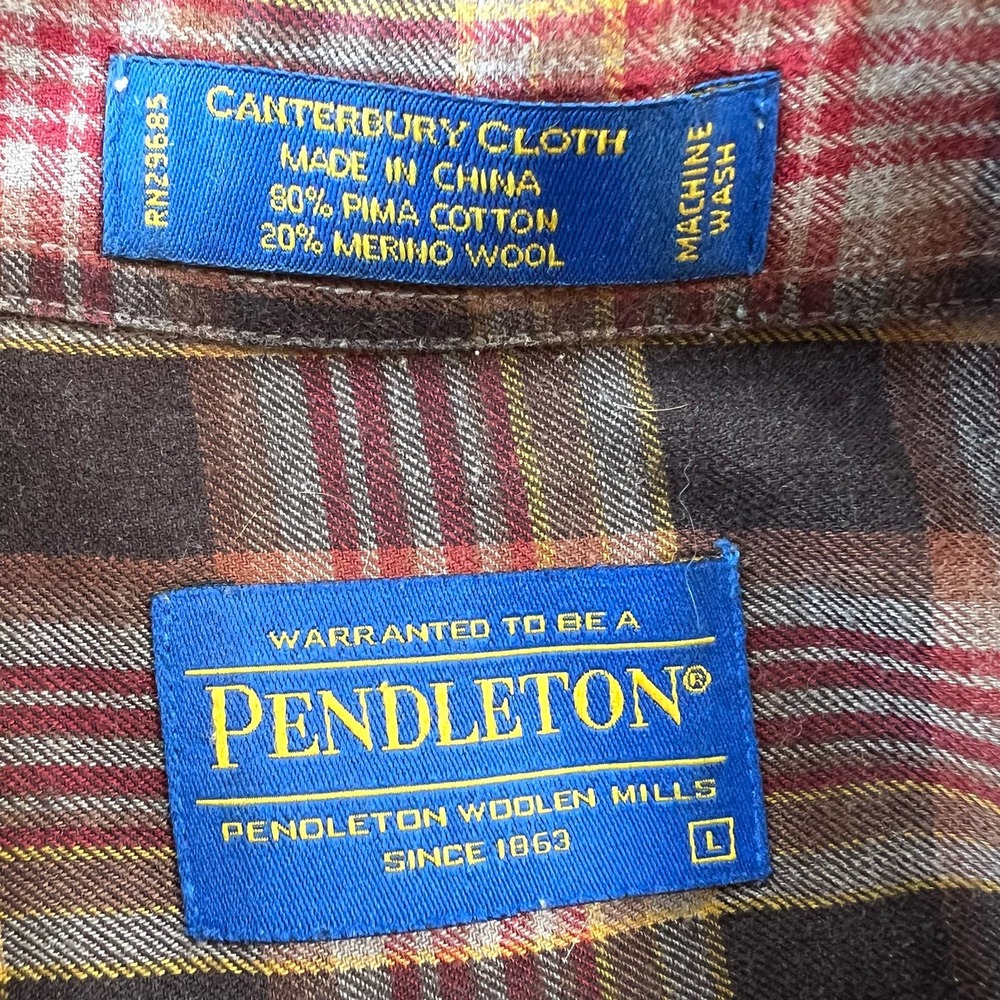 Pendleton Wool Blend Button Front Men’s Shirt - image 5